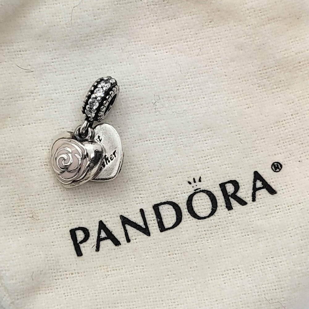 925 Sterling Silver AUTHENTIC PANDORA "First My Mother, Forever my Friend" Charm